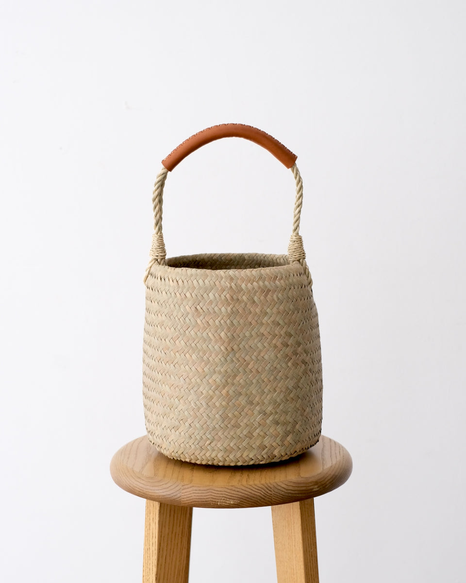 タイ クラチュー 革手丸底ワンハンドルかご – cholon