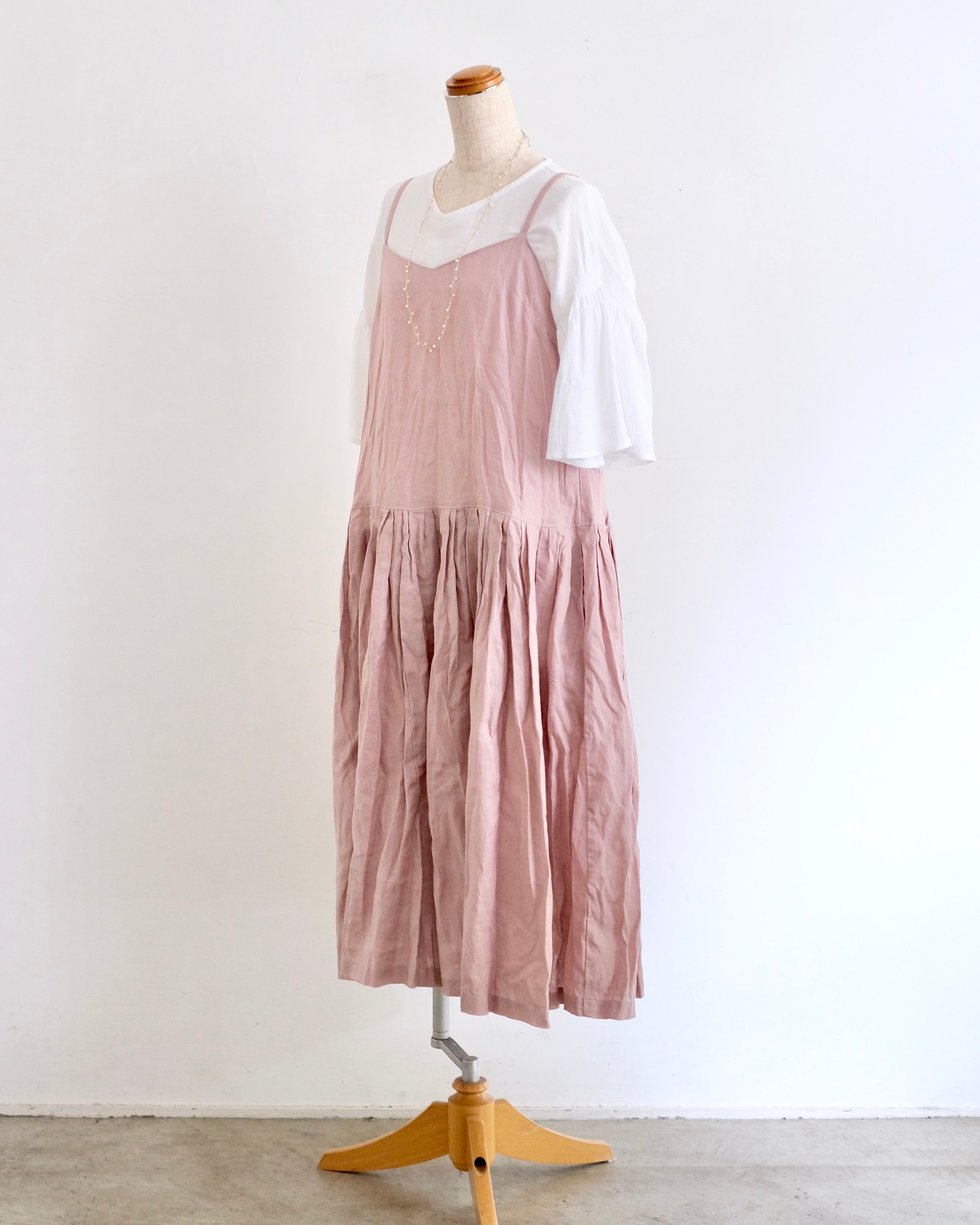 期間限定】 Sa-Rah リネンキャミタックワンピンピース（さくら） – cholon