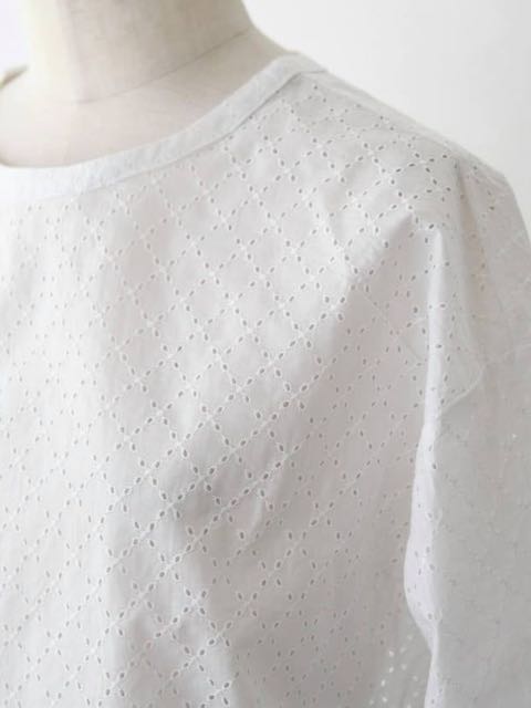 【40％OFF】コットンレース 半袖ブラウス（B）