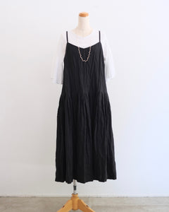 期間限定】 Sa-Rah リネンキャミタックワンピース（ブラック） – cholon