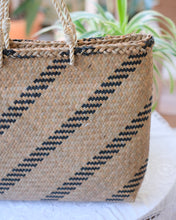 画像をギャラリービューアに読み込む, タイ クラチュー フラットかご（ライン柄）