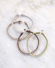 画像をギャラリービューアに読み込む, カレンシルバー×ワックスコード シンプルブレスレット