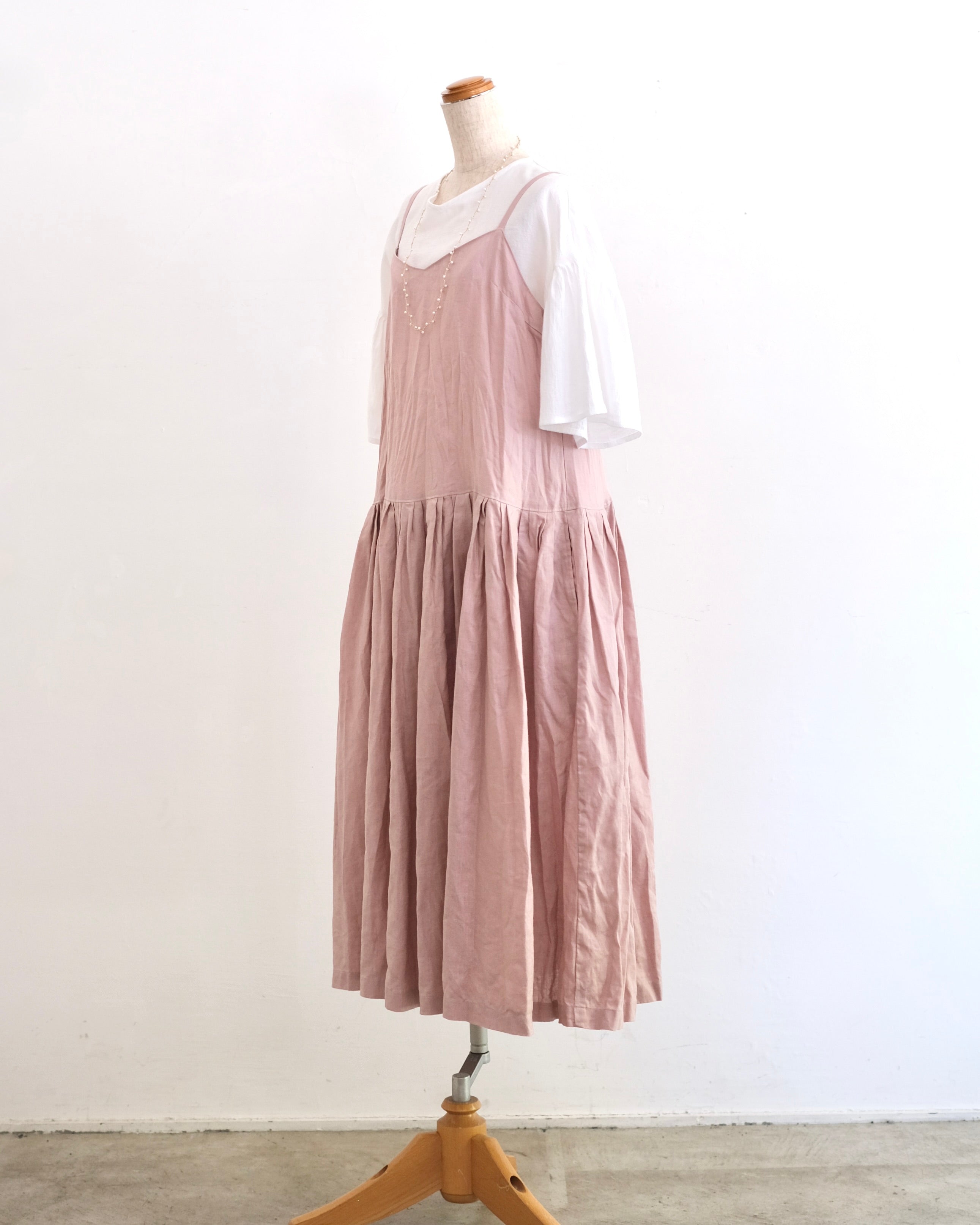 sa-rah キャミソールワンピース 期間限定】 Sa-Rah リネンキャミタックワンピース（さくら） – cholon