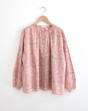 画像をギャラリービューアに読み込む, ブロックプリント ギャザーブラウス（A）