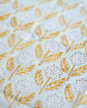 画像をギャラリービューアに読み込む, ブロックプリント ハンカチ（ライトイエロー・ムガルフラワー）