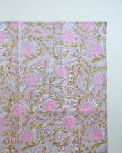 画像をギャラリービューアに読み込む, ブロックプリント ハンカチ（クレイピンク・ボタニカル）