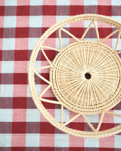 画像をギャラリービューアに読み込む, タイ ラタン 透かし編み丸かご