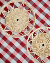 画像をギャラリービューアに読み込む, タイ ラタン 透かし編み丸かご